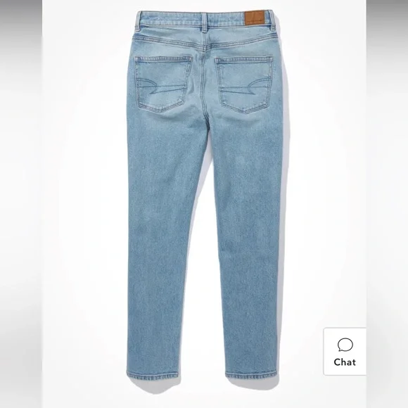 American Eagle Outfitters Strigid Light Blue Straight Leg Jeans - Picture 2 of 8